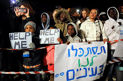 South Sudan migrants rally in Tel Aviv (Photo: Yaron Brener)