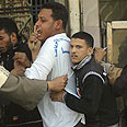 Protesters pelted police with rocks