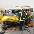 התאונה בין המיניבוס לרכב הפרטי