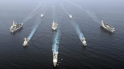 ספינות הצי החמישי במפרץ הפרסי (צילום: רויטרס) (צילום: רויטרס)