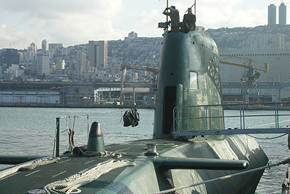 IDF submarine in Haifa (Photo: IDF Spokesman's Office)