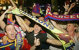 אוהדי ברצלונה בטירוף, הלילה