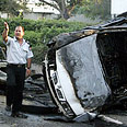 מכונית שנפגעה בנהריה