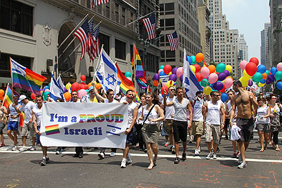Israelis march in New York pride parade (Archive photo: Liran Gilboa)