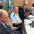 יו"ר הוועדה, מפכ"ל המשטרה ופרקליט המדינה בדיון המדובר              