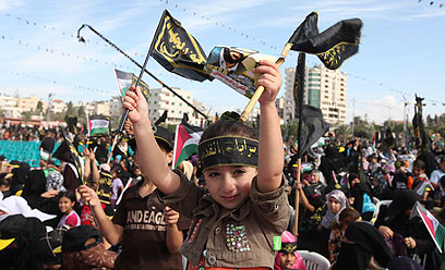שואפים להפוך לתנועה פוליטית משפיעה. עצרת של הג'יהאד האיסלאמי בעזה (צילום: רויטרס) (צילום: רויטרס)