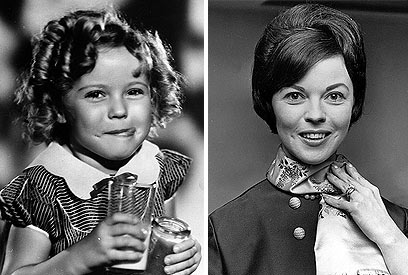 Temple as a child and young woman. Retired from films at 21 (Photo: Getty Images)