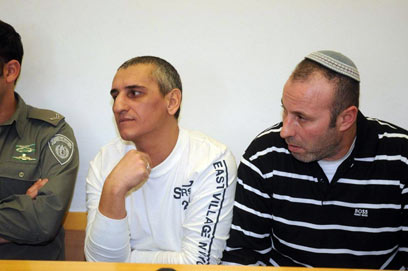 רוצחי שקד שלחוב: ישראל גנון וז'אנו (משמאל) (צילום: הרצל יוסף) (צילום: הרצל יוסף)