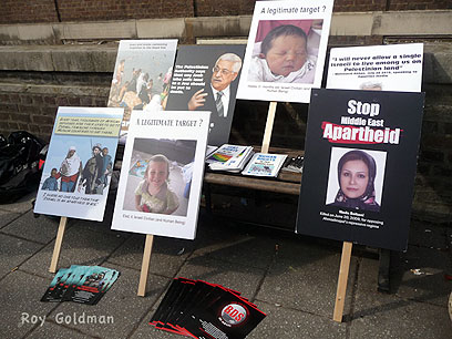 "80% לא מתעניינים בסכסוך". הפגנה פרו-ישראלית בלונדון (צילום: רועי גולדמן) (צילום: רועי גולדמן)