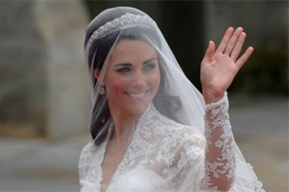 הכל בגללך. קייט מידלטון בחתונה (צילום: AFP) (צילום: AFP)