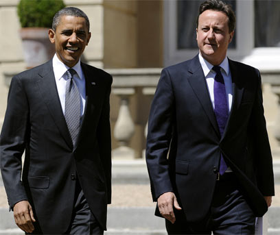 דייויד קמרון וברק אובמה. לא רוצים בעיות במשחקים (צילום: AFP) (צילום: AFP)