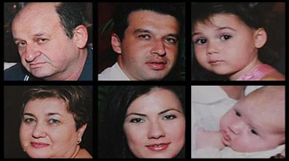 בני המשפחה שנרצחו (מימין למעלה): רויטל, דמיטרי, אדוארד, לודמילה, טטיאנה ונתנאל (צילום רפרודוקציה: אבי מועלם) (צילום רפרודוקציה: אבי מועלם)