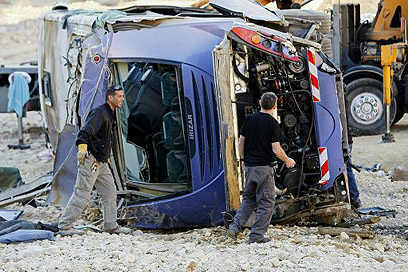 זירת התאונה (צילום: AFP) (צילום: AFP)