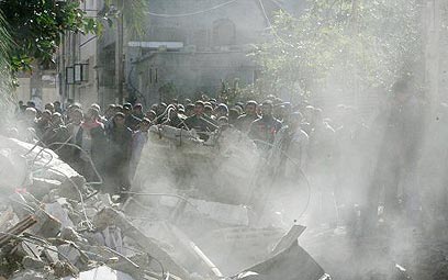 תקיפת צה"ל בשכונת זייתון, במהלך "עופרת יצוקה" (צילום: AFP) (צילום: AFP)