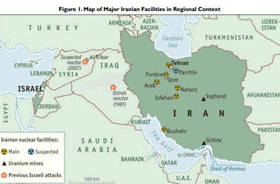 מפת מתקני הגרעין של איראן ()