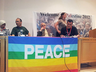 פלסטינים ממארגני המטס קיימו מסיבת עיתונאים לקראתו (צילום: אליאור לוי) (צילום: אליאור לוי)