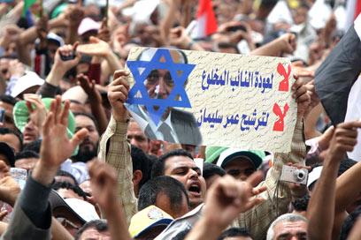 הפגנה בכיכר תחריר נגד סולימאן (צילום: AFP) (צילום: AFP)