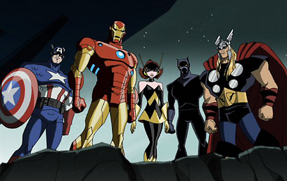 ת'ור, איירון-מן וקפטן אמריקה. וגם הפנתר השחור והצרעה - "הנוקמים" ()