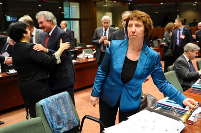 פגישת שרי החוץ של האיחוד בבריסל (צילום: AFP) (צילום: AFP)