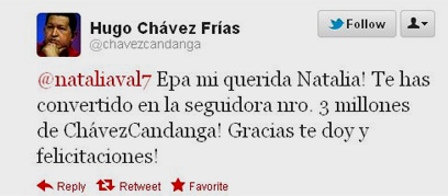 הברכה של צ'אבס לנטליה בטוויטר ()