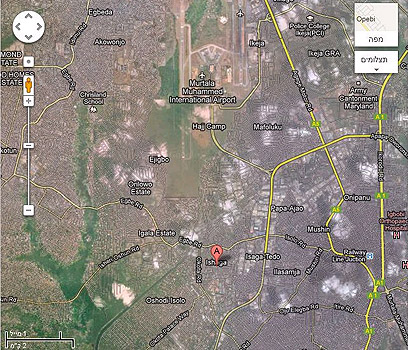 מיקום ההתרסקות, בסמוך לשדה התעופה (צילום: Street View on Google Maps) (צילום: Street View on Google Maps)