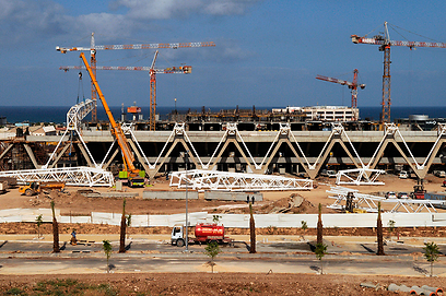 אצטדיון סמי עופר. התקדמות משמעותית בבנייה (צילום: החברה הכלכלית לחיפה) (צילום: החברה הכלכלית לחיפה)