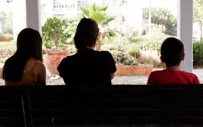 מה עושים בלי לימודים? אמא וילדים, הבוקר באשקלון (צילום: אליעד לוי) (צילום: אליעד לוי)