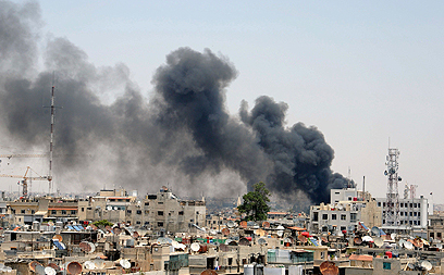 פיצוץ מכונית תופת ליד בית המשפט העליון בדמשק (צילום: רויטרס) (צילום: רויטרס)