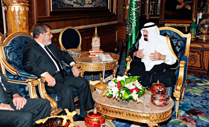 מלך סעודיה ונשיא מצרים. מעדיפים להרחיק את הטורקים (צילום: רוטרס) (צילום: רוטרס)