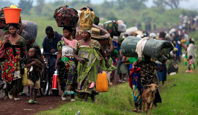פליטים במזרח קונגו (צילום: רויטרס) (צילום: רויטרס)