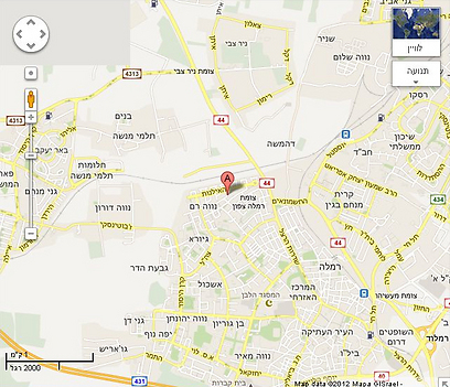 מפת שכונת נווה דוד ברמלה (צילום: Google Maps) (צילום: Google Maps)