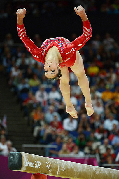Raisman in one of her Olympic routines (Photo: MCT)