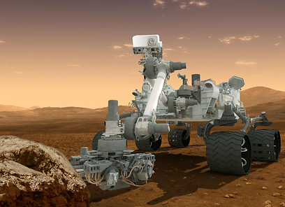 הדמיה של ''סקרנות'' על פני מאדים (צילום: באדיבות NASA) (צילום: באדיבות NASA)