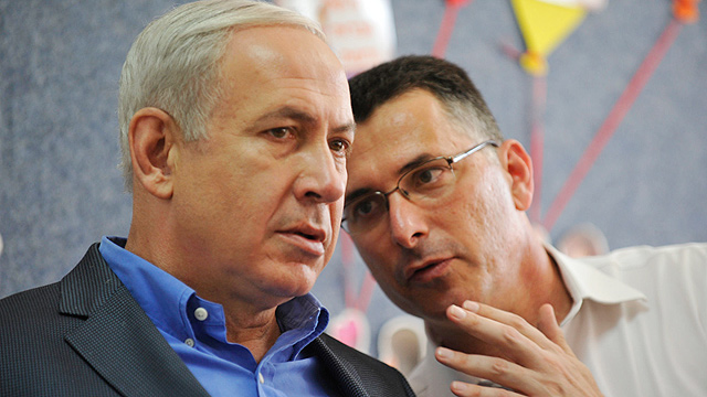 Benjamin Netanyahu and Gideon Saar back in 2012 (Photo: Benny Deutsch)