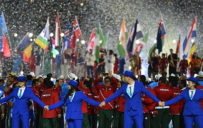 פגישת מחזור בריו. הספורטאים ברגע אחרון של חגיגה (צילום: AFP ) (צילום: AFP )