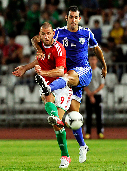 Dan Mori representing Israel against Hungary (Photo: EPA)