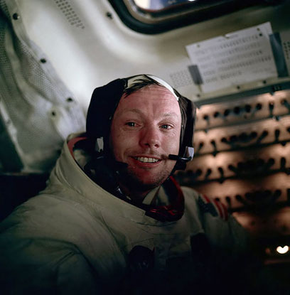 ארמסטרונג לקראת הנחיתה על הירח (צילום: NASA) (צילום: NASA)