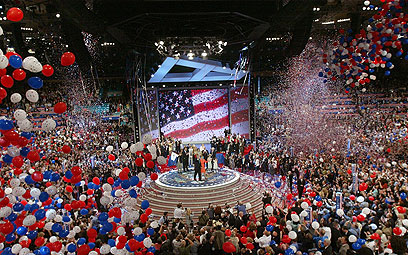 המצע נסגר מראש. הוועידה הרפובליקנית ב-2004, ניו יורק (צילום: Gettyimages) (צילום: Gettyimages)