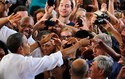 אובמה נפגש עם תומכים בווירג'יניה (צילום: רויטרס) (צילום: רויטרס)