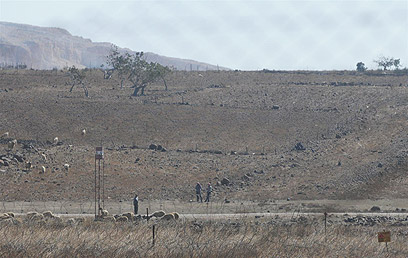 רועי צאן או אוספי מודיעין? גבול סוריה, אתמול (צילום: ירון ברנר) (צילום: ירון ברנר)
