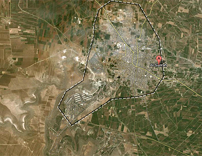 בסיס הנשק הכימי בסוריה. יזלוג לחיזבאללה? (צילום: google maps) (צילום: google maps)