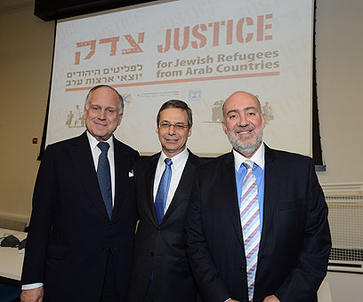 נציגי ישראל בכנס הפליטים באו"ם (צילום: שחר עזרן) (צילום: שחר עזרן)