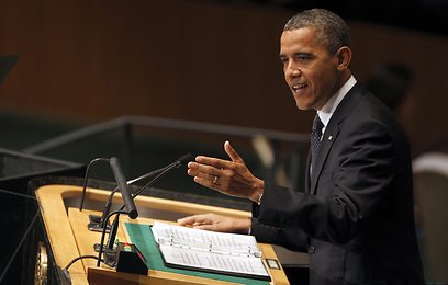 אובמה על הסכסוך: "העתיד לא שייך למי שמפנה גבו לשלום" (צילום: AP) (צילום: AP)