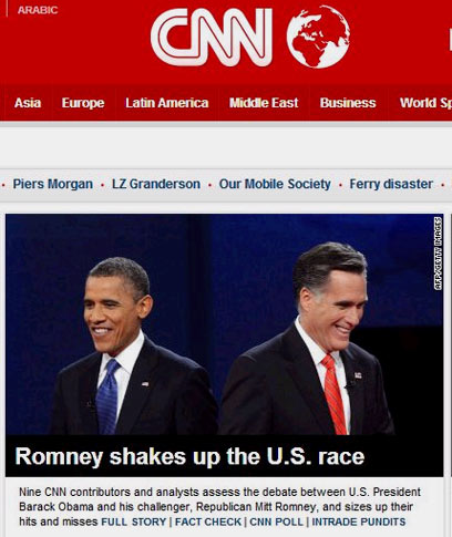 CNN: "רומני טלטל את המרוץ" ()