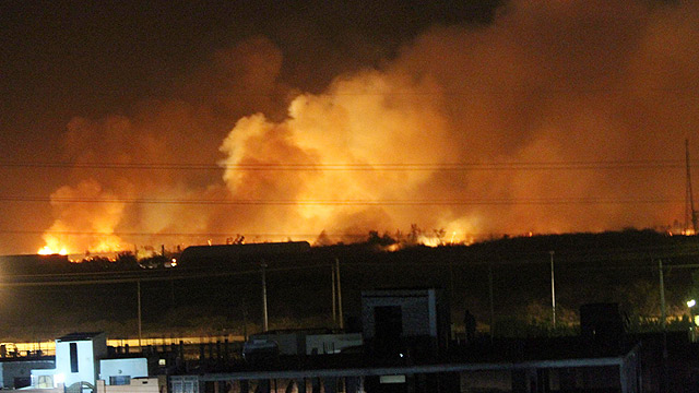 Explosion at munitions factory in Yarmouk, Sudan (Photo: EPA)