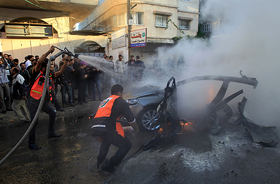 זירת חיסול רמטכ"ל חמאס ג'עברי (צילום: AFP) (צילום: AFP)