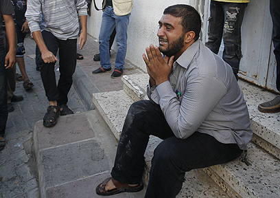 הלם בעזה מחיסולו של ג'עברי (צילום: AFP) (צילום: AFP)