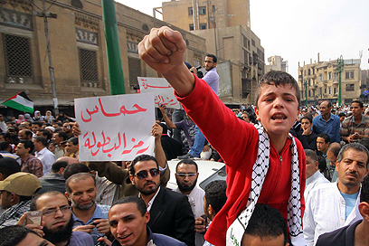 ההפגנה מול אל-אזהר בקהיר (צילום: AFP) (צילום: AFP)