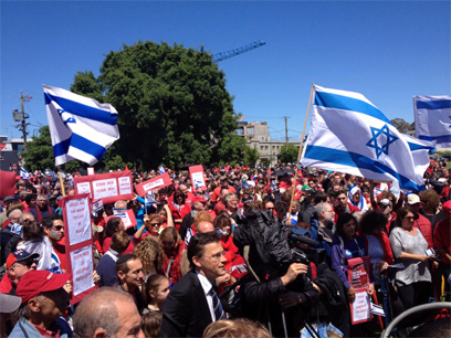 עצרת תמיכה בישראל במלבורן, אוסטרליה (צילום: אלעד בן כנען) (צילום: אלעד בן כנען)