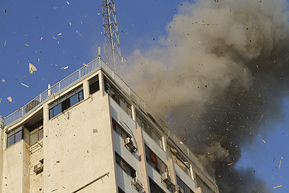 בניין שהותקף הבוקר בעזה (צילום: AFP) (צילום: AFP)